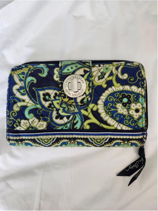 Vera Bradley Handbags - Women's Vera Bradley Wallet One Size Blue Green Paisley